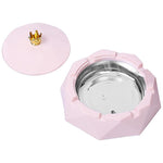 Crown Stainless Steel Ashtray With Lid